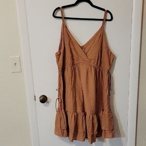 NWT Perfectly Priscilla Elegant Brown Sleeveless Dress